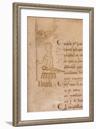 Joan of Arc with Sword and Banner, C.1429-null-Framed Giclee Print