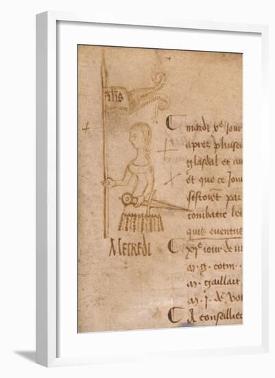 Joan of Arc with Sword and Banner, C.1429-null-Framed Giclee Print