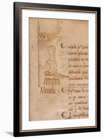 Joan of Arc with Sword and Banner, C.1429-null-Framed Giclee Print