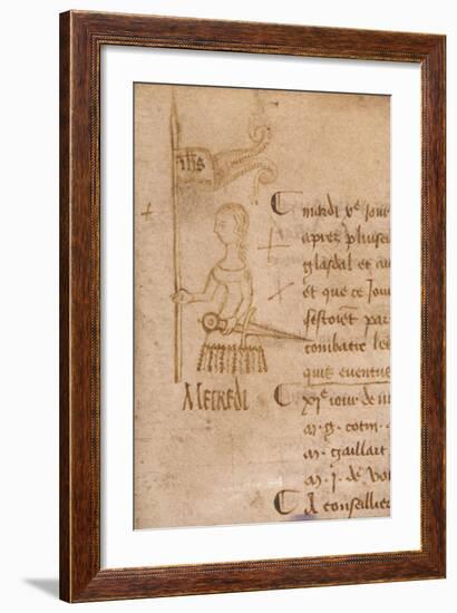 Joan of Arc with Sword and Banner, C.1429-null-Framed Giclee Print