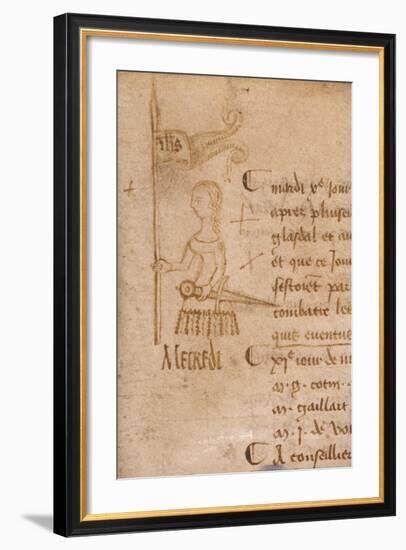 Joan of Arc with Sword and Banner, C.1429-null-Framed Giclee Print