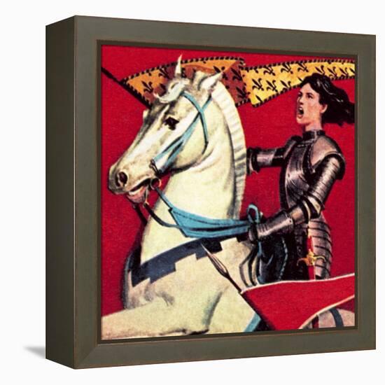 Joan of Arc-English School-Framed Premier Image Canvas