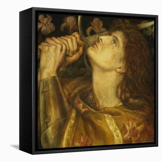 Joan of Arc-Dante Gabriel Rossetti-Framed Premier Image Canvas