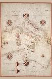 Portolan Map of Turkey, Mediterranean, Adriatic and the Agean-Joan Oliva-Stretched Canvas