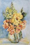 Yellow Primroses in a Basket, with Fruit and Textiles, 2010-Joan Thewsey-Giclee Print