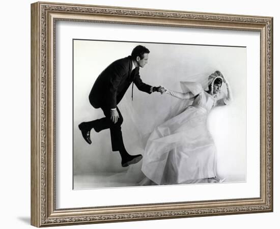 Joanne Woodward, Paul Newman. "A New Kind of Love" 1963, Directed by Melville Shavelson-null-Framed Photographic Print