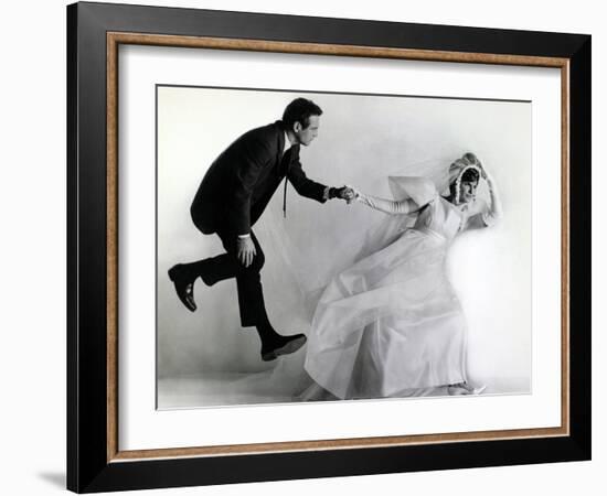 Joanne Woodward, Paul Newman. "A New Kind of Love" 1963, Directed by Melville Shavelson-null-Framed Photographic Print