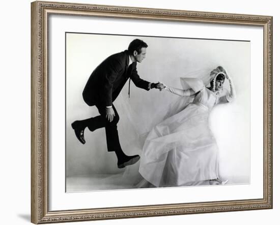 Joanne Woodward, Paul Newman. "A New Kind of Love" 1963, Directed by Melville Shavelson-null-Framed Photographic Print