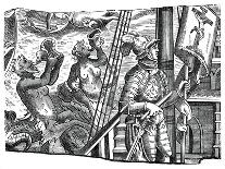 Christopher Columbus on Board His Ship, During His First Voyage to the West, 16th Century-Joannes Stradanus-Giclee Print