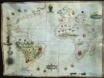 Portolan Chart of the Americas, Africa and Europe-Joao Teixeira Albernaz-Framed Premier Image Canvas