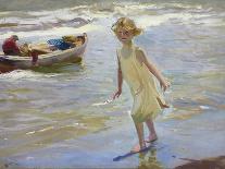 Walk on the Beach, 1909-Joaqu?n Sorolla y Bastida-Framed Giclee Print