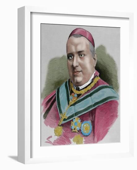 Joaquim Lluch I Garriga (1816-1882). Catholic Priest, Bishop and Cardinal Spanish-null-Framed Giclee Print