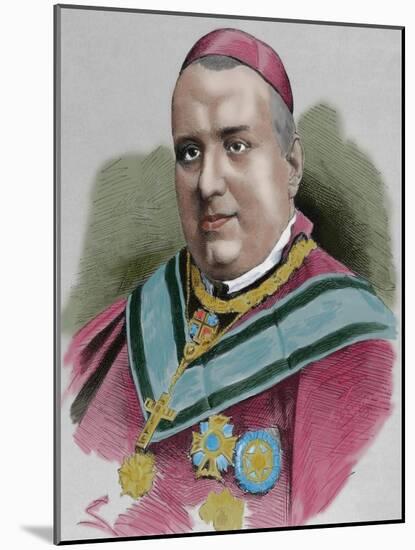 Joaquim Lluch I Garriga (1816-1882). Catholic Priest, Bishop and Cardinal Spanish-null-Mounted Giclee Print