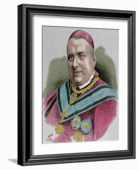 Joaquim Lluch I Garriga (1816-1882). Catholic Priest, Bishop and Cardinal Spanish-null-Framed Giclee Print