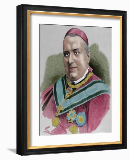 Joaquim Lluch I Garriga (1816-1882). Catholic Priest, Bishop and Cardinal Spanish-null-Framed Giclee Print