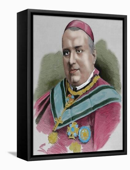 Joaquim Lluch I Garriga (1816-1882). Catholic Priest, Bishop and Cardinal Spanish-null-Framed Premier Image Canvas
