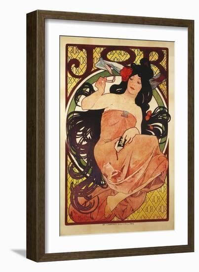 Job', 1898, Printed by F, Champenois-Alphonse Mucha-Framed Giclee Print