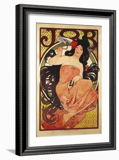 Job', 1898, Printed by F, Champenois-Alphonse Mucha-Framed Giclee Print