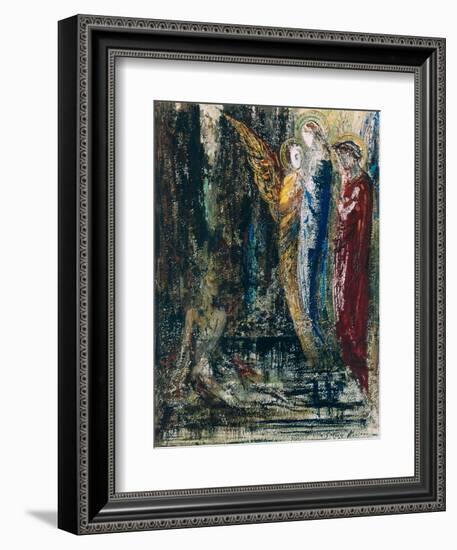 Job and the Angels, circa 1890-Gustave Moreau-Framed Giclee Print