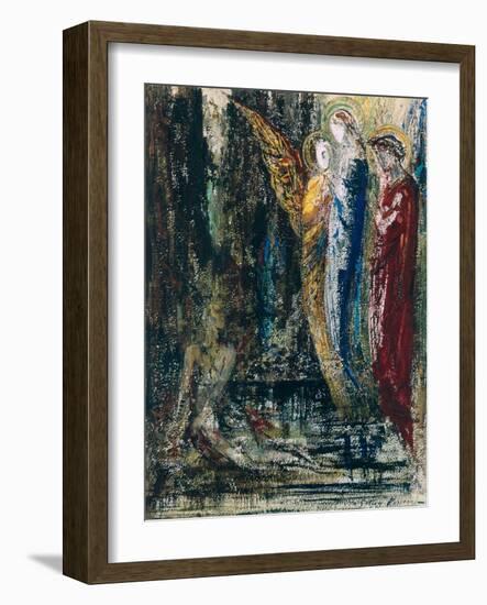 Job and the Angels, circa 1890-Gustave Moreau-Framed Giclee Print