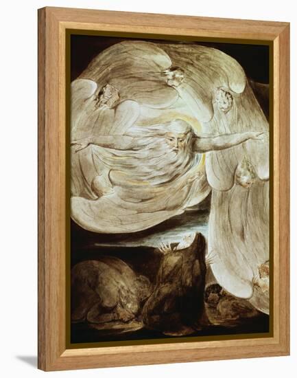 Job and the Whirlwind-William Blake-Framed Premier Image Canvas