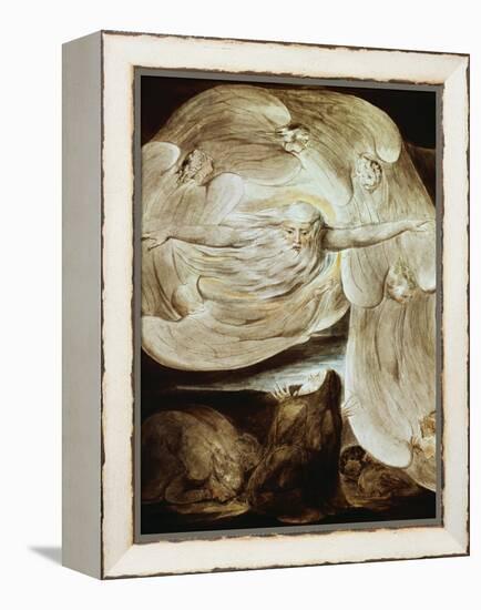 Job and the Whirlwind-William Blake-Framed Premier Image Canvas