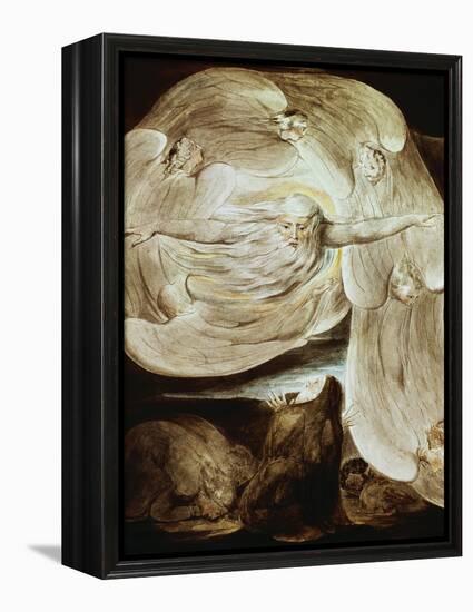 Job and the Whirlwind-William Blake-Framed Premier Image Canvas