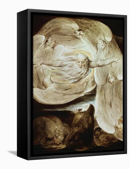 Job and the Whirlwind-William Blake-Framed Premier Image Canvas