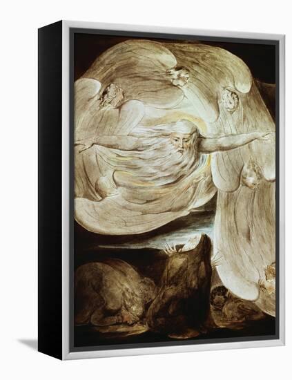 Job and the Whirlwind-William Blake-Framed Premier Image Canvas