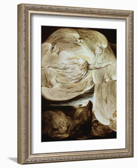 Job and the Whirlwind-William Blake-Framed Giclee Print