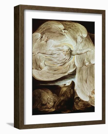 Job and the Whirlwind-William Blake-Framed Giclee Print