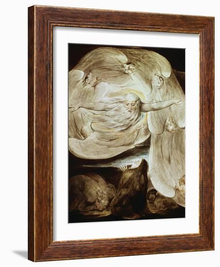 Job and the Whirlwind-William Blake-Framed Giclee Print