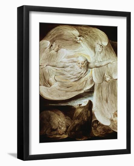 Job and the Whirlwind-William Blake-Framed Giclee Print