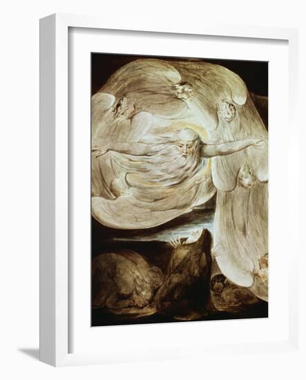 Job and the Whirlwind-William Blake-Framed Giclee Print