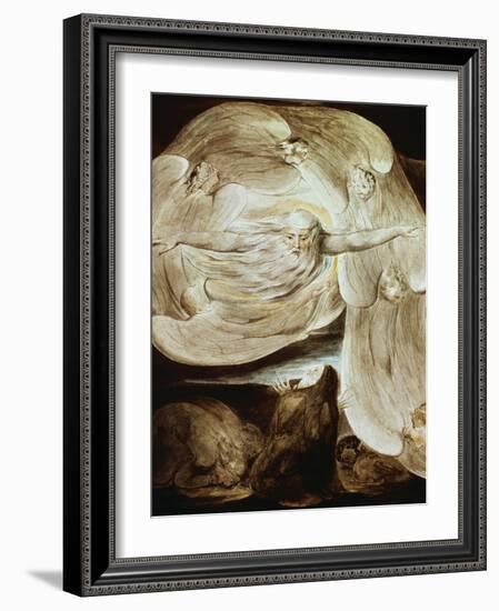 Job and the Whirlwind-William Blake-Framed Giclee Print