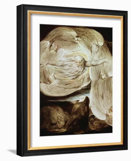 Job and the Whirlwind-William Blake-Framed Giclee Print