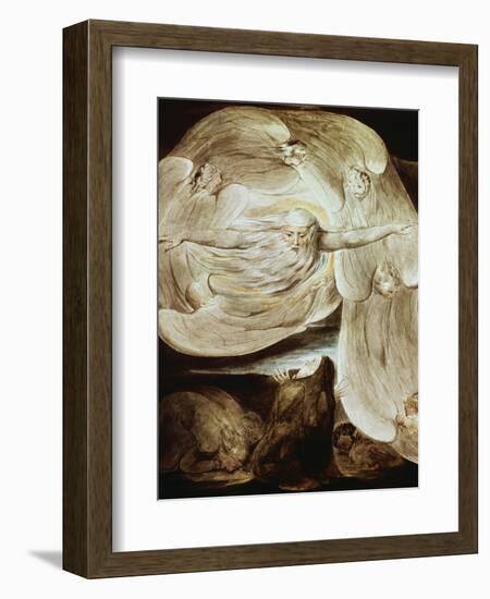 Job and the Whirlwind-William Blake-Framed Giclee Print