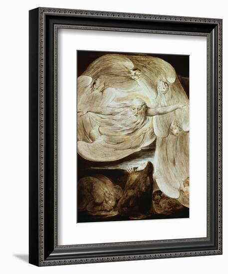 Job and the Whirlwind-William Blake-Framed Giclee Print