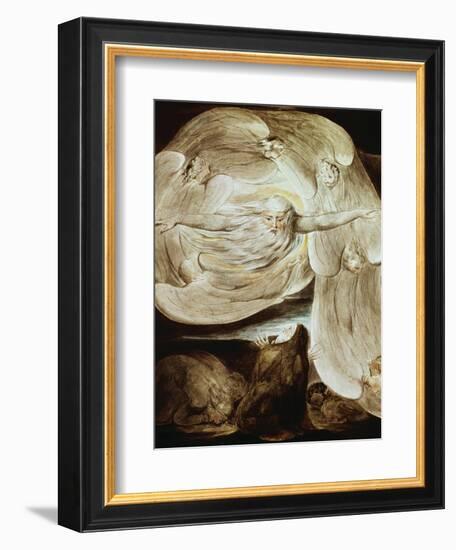 Job and the Whirlwind-William Blake-Framed Giclee Print