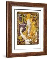 JOB Cigarettes, c. 1897-Alphonse Mucha-Framed Giclee Print
