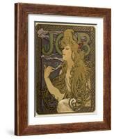 JOB Cigarettes, c. 1897-Alphonse Mucha-Framed Giclee Print