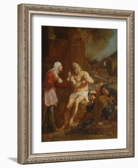 Job Faced with Adversity, 1619 (Oil on Canvas)-Gaspar de Crayer-Framed Giclee Print