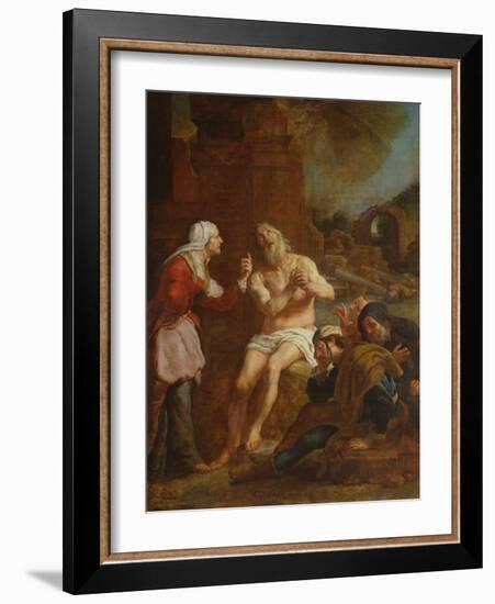 Job Faced with Adversity, 1619 (Oil on Canvas)-Gaspar de Crayer-Framed Giclee Print