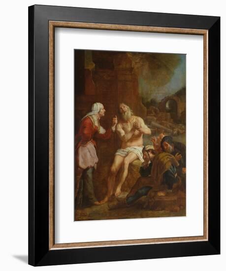 Job Faced with Adversity, 1619 (Oil on Canvas)-Gaspar de Crayer-Framed Giclee Print