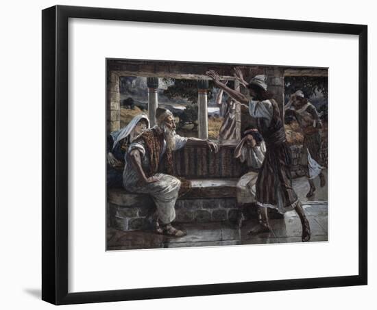 Job Hears Bad Tidings-James Tissot-Framed Giclee Print