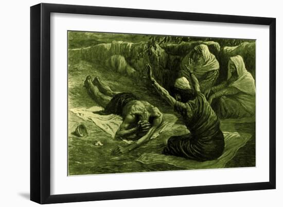 Job lying on the heap of refuse, by Tissot -Bible-James Jacques Joseph Tissot-Framed Giclee Print