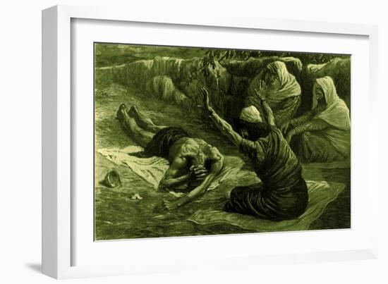 Job lying on the heap of refuse, by Tissot -Bible-James Jacques Joseph Tissot-Framed Giclee Print