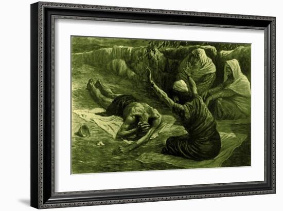 Job lying on the heap of refuse, by Tissot -Bible-James Jacques Joseph Tissot-Framed Giclee Print