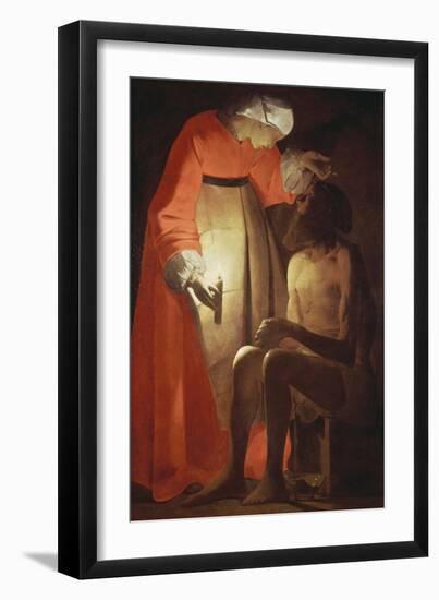 Job Mocked by His Wife-Georges de La Tour-Framed Giclee Print