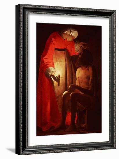 Job Mocked by His Wife-Georges de La Tour-Framed Giclee Print